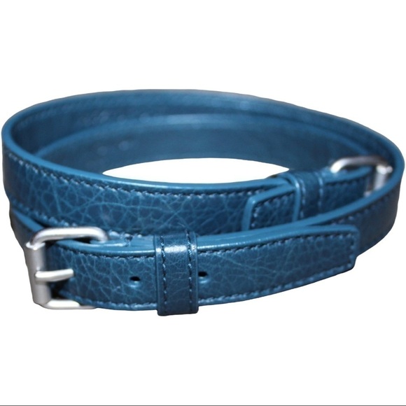 BALENCIAGA Blue Triple Tour Bracelet Unisex with silver hardware NWOT - Picture 1 of 4